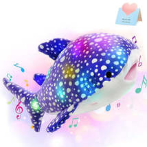 38cm Stuffed Whale Plush Toy Musical LED Light Animals Doll Glowing Starry Sky W - £4.82 GBP+