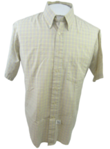 Men&#39;s Shirt VINTAGE plaid L pit to pit 23 McGREGOR poly cotton 1980s - $19.79