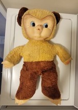 VTG 22&quot; Teddy Bear Gund Boopsy Growler Plush Toy 1950s Rubber Face Feet - $122.51