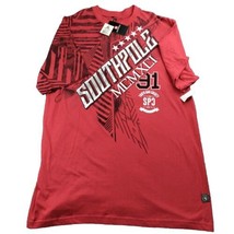 Southpole T Shirt Tee Men’s XXL Red Spell Out Y2K Short Sleeve Red Black Baggy  - £16.13 GBP