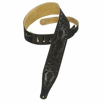 Levy&#39;s - MS17T04-BLK - 2.5&quot; Hand-Brushed Suede Guitar Strap - Black - £39.58 GBP