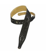 Levy&#39;s - MS17T04-BLK - 2.5&quot; Hand-Brushed Suede Guitar Strap - Black - £39.27 GBP