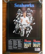 Rainier Beer Seattle Seahawks 1992 season schedule vintage poster Michea... - $14.95
