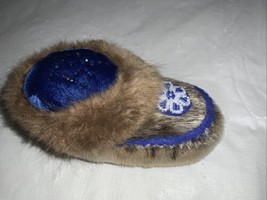 Inuit Eskimo Style Tribal Moccasin Pin Cushion REAL Fur Trim 3”x5” - £39.19 GBP