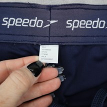 Speedo Shorts Mens XL Blue Flat Front Elastic Waist Drawstring Athletic ... - $22.75