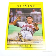 1991 Fleer Baseball Card Tom Glavine Atlanta Braves P #689 - £0.79 GBP