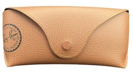 Ray-Ban Semi Soft Tan Case With Insert &amp; Cleaning Cloth - $11.87