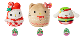 Hello Kitty Squishmallows Collection Bundle Melody Cinamoroll 3 Pc Christmas New - £34.03 GBP