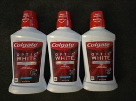 (3) Colgate OPTIC WHITE WHITENING Mouthwash-Icy Fresh Mint 16.9oz (Y27) - £21.35 GBP