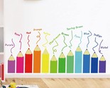 Color Wall Decals Kids Room,Nursery Wall Stickers,Large Kids Educational... - $18.99