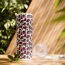Leopard Print Skinny Tumbler, 20oz | Stylish Gift, Reusable Straw, Anima... - $1,025.16 MXN