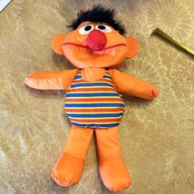 Vtg 90s Ernie Water Pals Playskool Sesame Street Bath Toy Plush Nylon Lovey 12" - $15.79