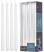Hyoola 12 Pack Tall Taper Candles, White, Dripless, Unscented, 8 Hour Bu... - £25.00 GBP