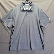 Champion Men&#39;s Performance Polo Gray Black Stripe Sz 2XL - $13.79