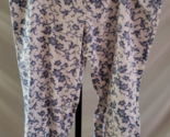 Lauren Jeans Co Ralph Lauren White &amp; Blue Floral Denim Jeans Misses 18W - $19.79