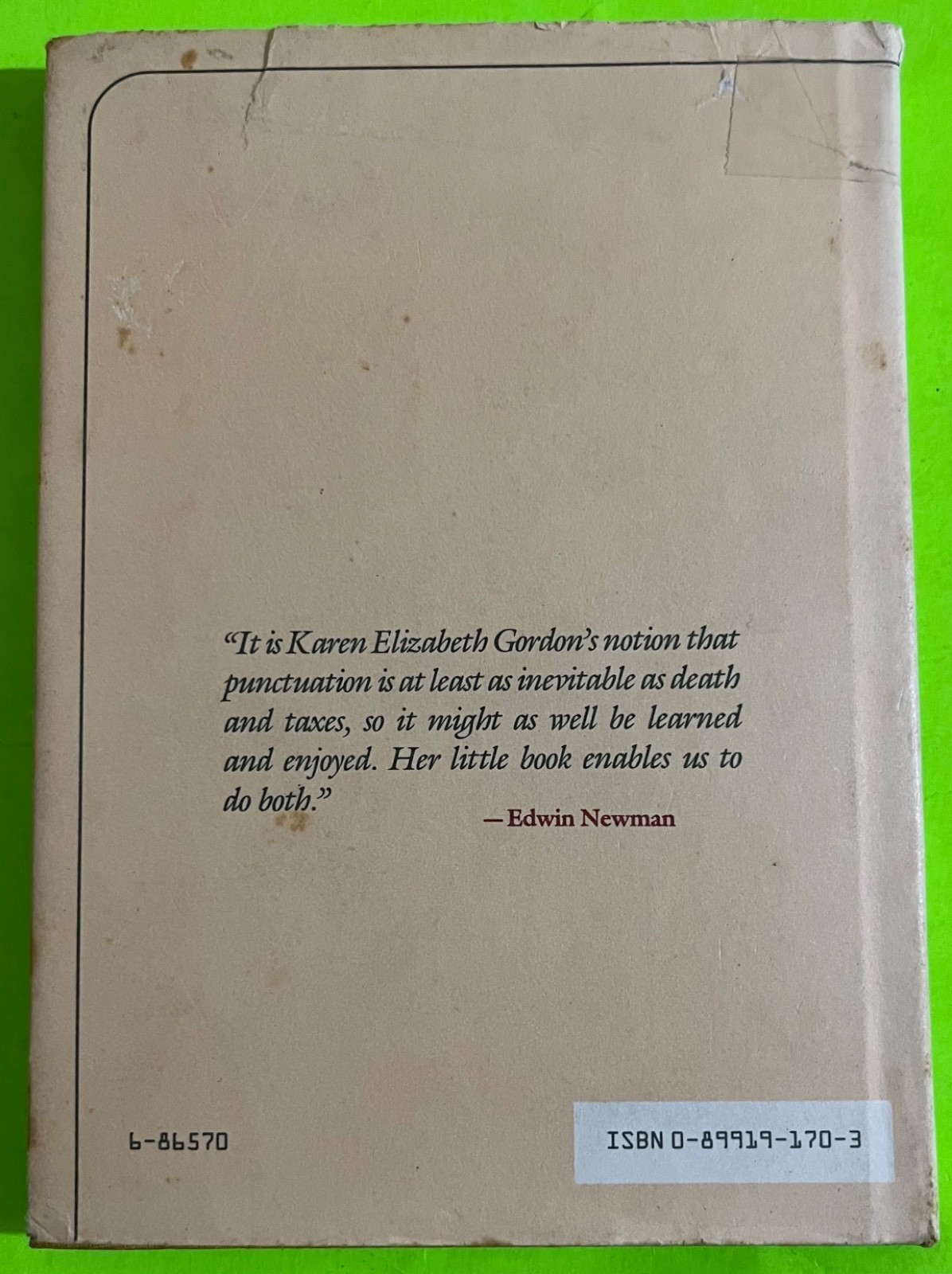 Vtg The Well-Tempered Sentence: A Punctuation Handbook… by Gordon (HCDJ 1983) Item image 6