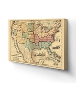 1861 United States Map Canvas Art - Canvas Wrap Vintage USA Map Wall Art... - $253.99+