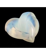 Lalique Satin Clear Opalescent Entwined Crystal Heart Paperweight Rare! - £142.41 GBP