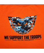 Phantoms Hockey T-shirt Size XL Orange We Support Troops Lehigh Valley Camo Logo