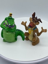 Vintage All Dogs go to Heaven PVC Figure Lot Charlie &amp; King Gator 1989 W... - £4.48 GBP