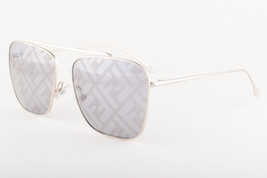 FENDI 406 Gold Gray / Gray Logo Mirrored Sunglasses FF 0406/S 2F7 61mm - £184.94 GBP