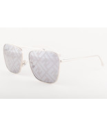 FENDI 406 Gold Gray / Gray Logo Mirrored Sunglasses FF 0406/S 2F7 61mm - £188.85 GBP