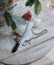 Black Obsidian &amp; Orange Dragonfly Protection Charm - $372.70 MXN