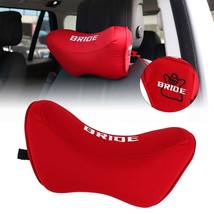 Brand New 1PCS Bride Red Car Neck Headrest Pillow Cloth Racing Memory Foam - £15.62 GBP
