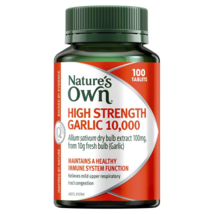 Nature&#39;s Own Garlic High Strength 10,000 for Immune Support - 100 Tablets - £76.13 GBP
