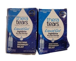 2 Pack TheraTears Nighttime Dry Eye Lubricant Liquid Gel 30 vials each E... - £15.63 GBP