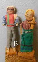 Peru  Folk Art Dolls Set of 2 Hand Made 5.5&quot;  B - £11.67 GBP