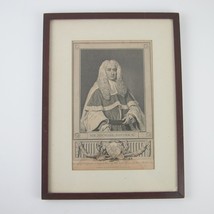 Sir Michael Foster Portrait Engraving Print English Judge Framed Antique 1793 - £78.65 GBP