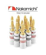 4 Pairs Nakamichi 24k Gold Plated 4mm Banana Plug Cable Audio Speaker Co... - €37,95 EUR
