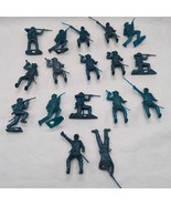 Lot Of (17) MPC Blue Revolutionary Toy Soldier Miniature Figures 2&quot; - $33.94 CAD