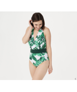 G.I.L.I. Halter-Neck One-Piece SwimSuit Size Plus 22, Palm Print A350373 - $30.75 CAD