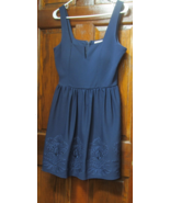 JMI Ami Boutique sleeveless, embroid bottom eyeletered  blue dress size M - €15,51 EUR