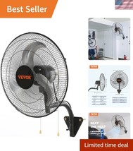 High Velocity 18&#39;&#39; Wall Fan - Silent 3-Speed Oscillation for Indoor &amp; Ou... - $85.49