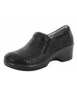 Alegria ERYN FLORAL NOTES Slip Resistant Embossed Leather Clog | Womens ... - £36.67 GBP