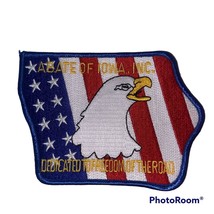 ABATE of Iowa Patch Patriotic Eagle Embroidered Dedicated to Freedom of the Road - £11.71 GBP