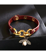 Creative Bee Charm Leather Bracelet - £7.47 GBP