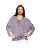 Queen Collection Draped Front Shirt Top Size M - $338.18 MXN