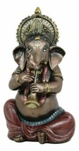 Celebration of Life and Arts Lord Ganesha Playing Shehnai Flute Statue 6... - $22.99