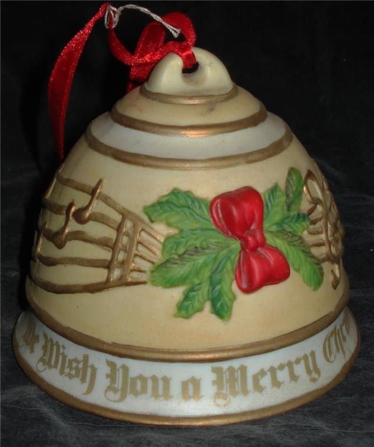 Primary image for Ceramic "We Wish You A Merry Christmas" Bell, VG COND