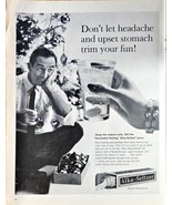 ALKA-SELTZER - Headache - Upset Stomach - 1961 Vintage Print Ad - $10.22