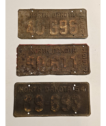 **3 Lot**1951-1953-1954 North Dakota License Plates-Rustic-#40-696#50-61... - $77.02 CAD