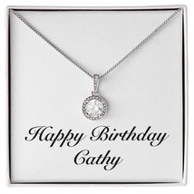Happy Birthday Cathy - Eternal Hope Necklace Personalized Name - £47.24 GBP