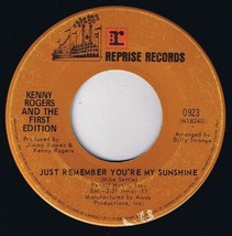 Kenny Rogers Just Remember You&#39;re My Sunshine 45 rpm Tell It All Brother... - $3.95