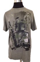 Star Wars Men&#39;sTee Shirt Size Large Gray Screenprint by Mad Engine Lucas Films - $11.88