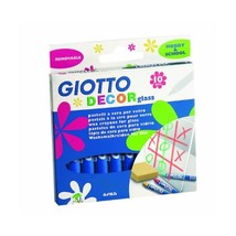 Giotto 441000 wax O-GLASS Window Decoration - Case with 10 Assorted Colo... - $8.00