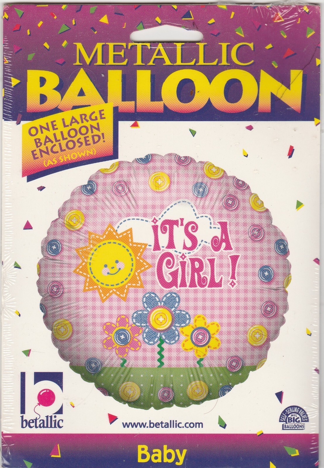 Betallic &quot;It&#39;s a Girl&quot; ~ 18&quot; Metallic Foil Balloon - $8.90